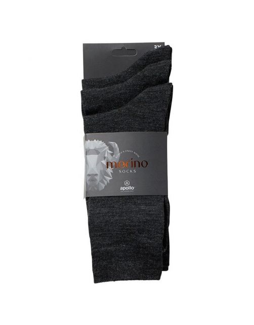 Apollo Sokken Wol 3-Pack Antraciet - Sokken
