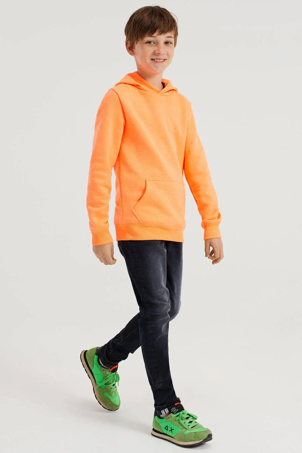WE Fashion unisex hoodie oranje