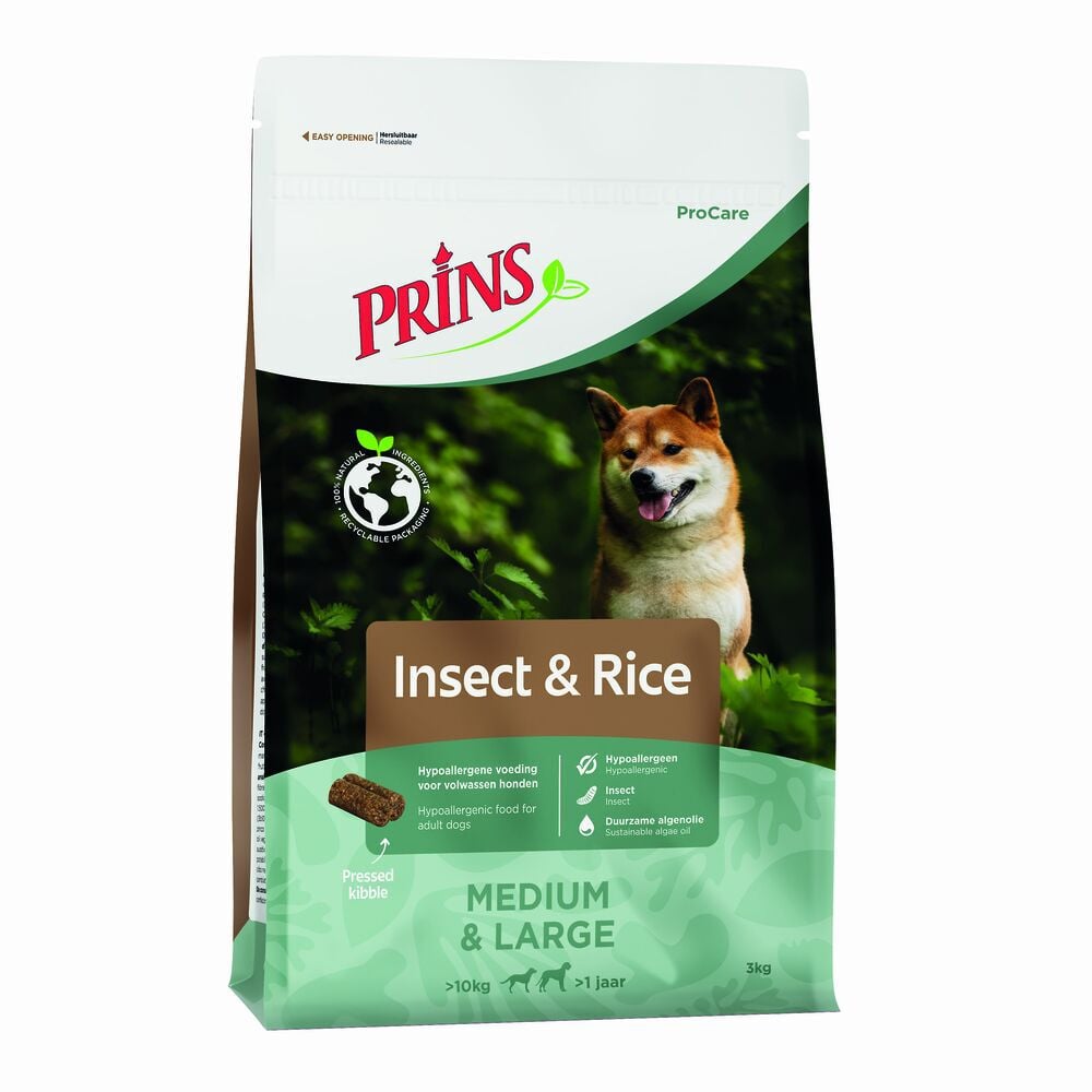 Prins Procare Medium - Large Geperste brok - Hondenvoer - 3 Kilogram - insecten