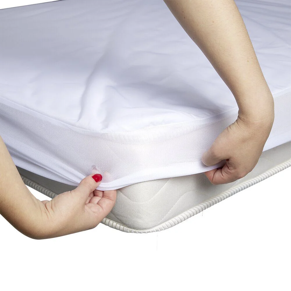 Protège-matelas anti-punaises jersey 160x200x25cm polyester blanc
