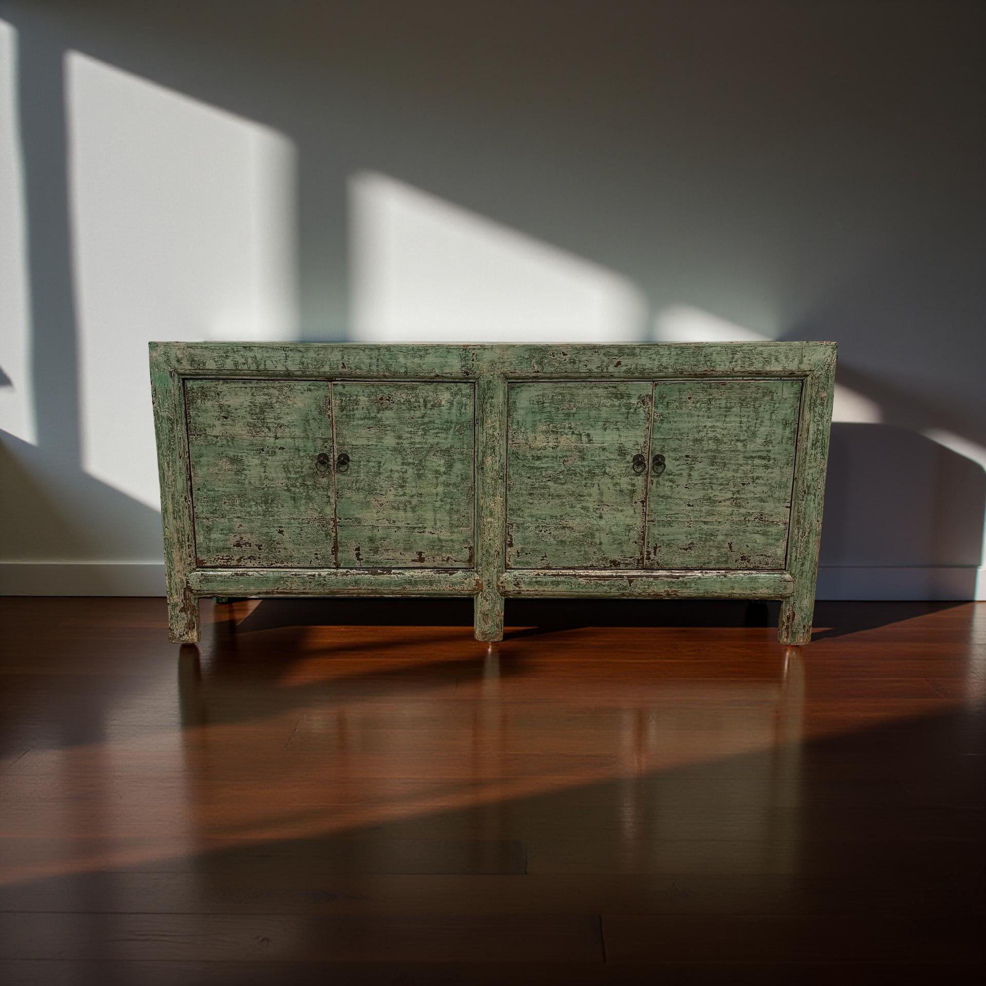Dressoir 4deur groen uniek