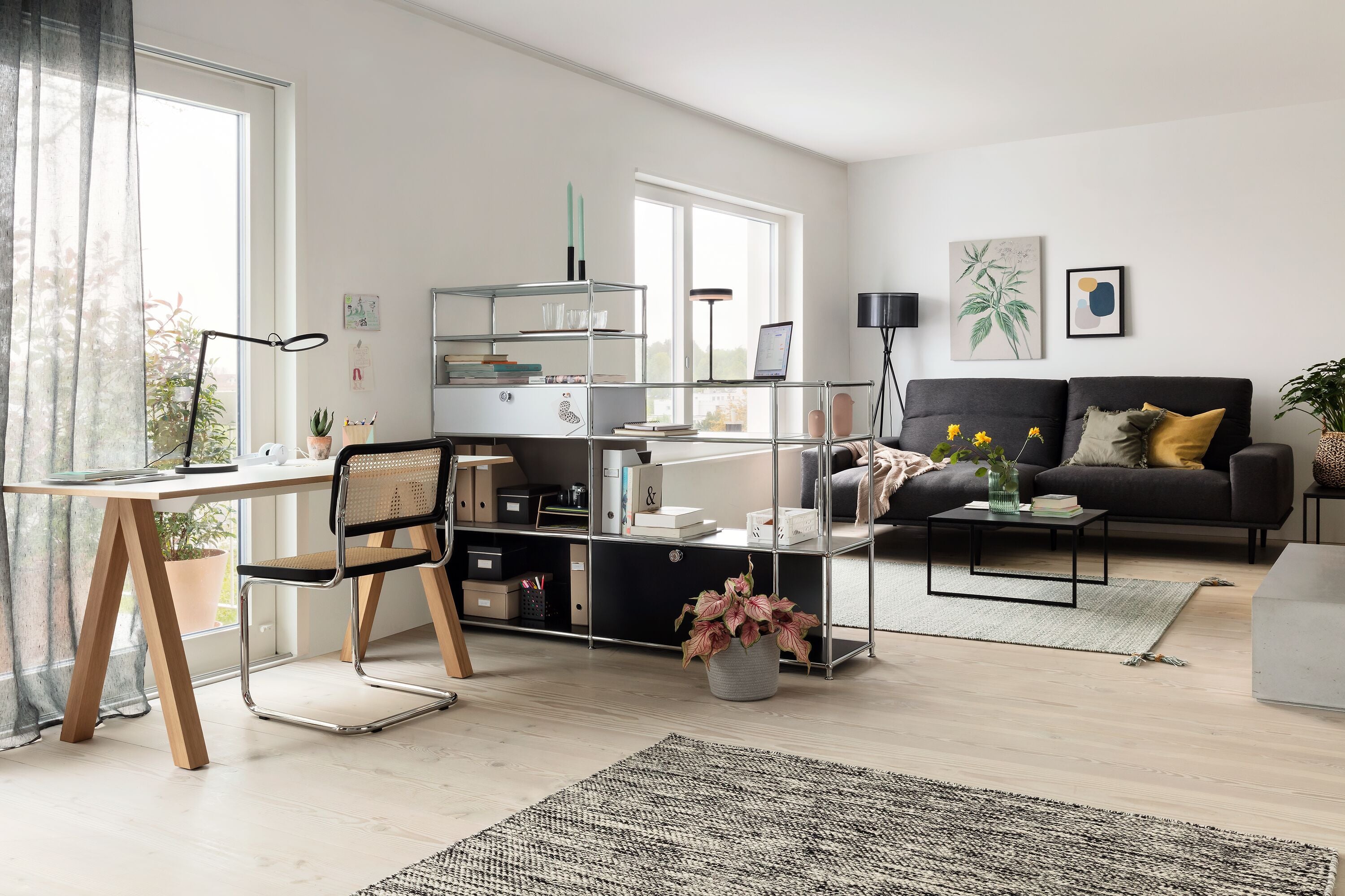 MIX&MATCH TAMIN II Stehleuchtenfuss - Schwarz / B: 44.0 cm x T: 56.0 cm x H: 141.0 cm
