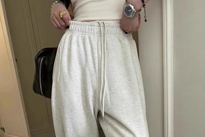 Cafamo - Harem-joggingbroek met trekkoord in de taille en fleecevoering