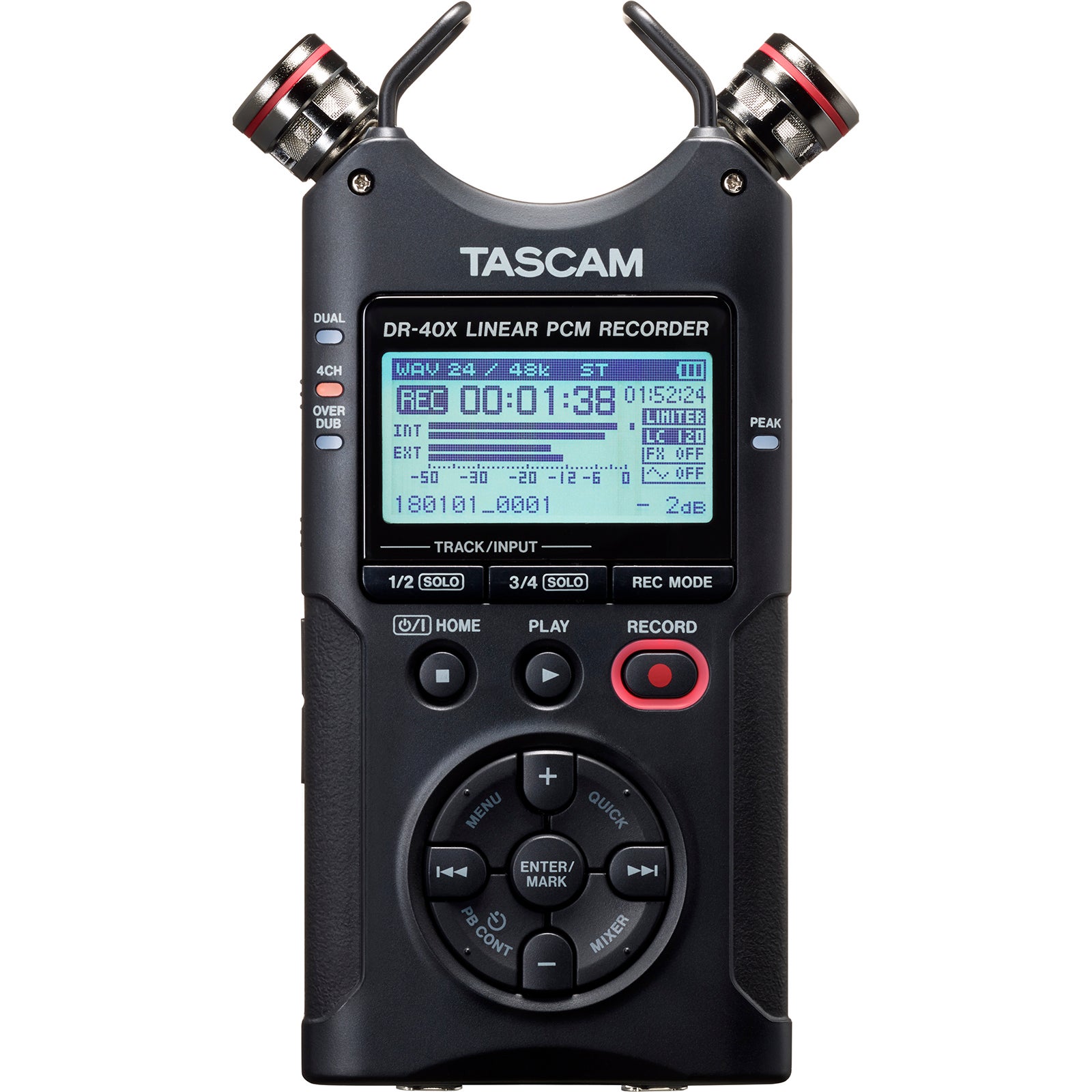 Tascam DR-40X stereo handheld recorder en USB interface