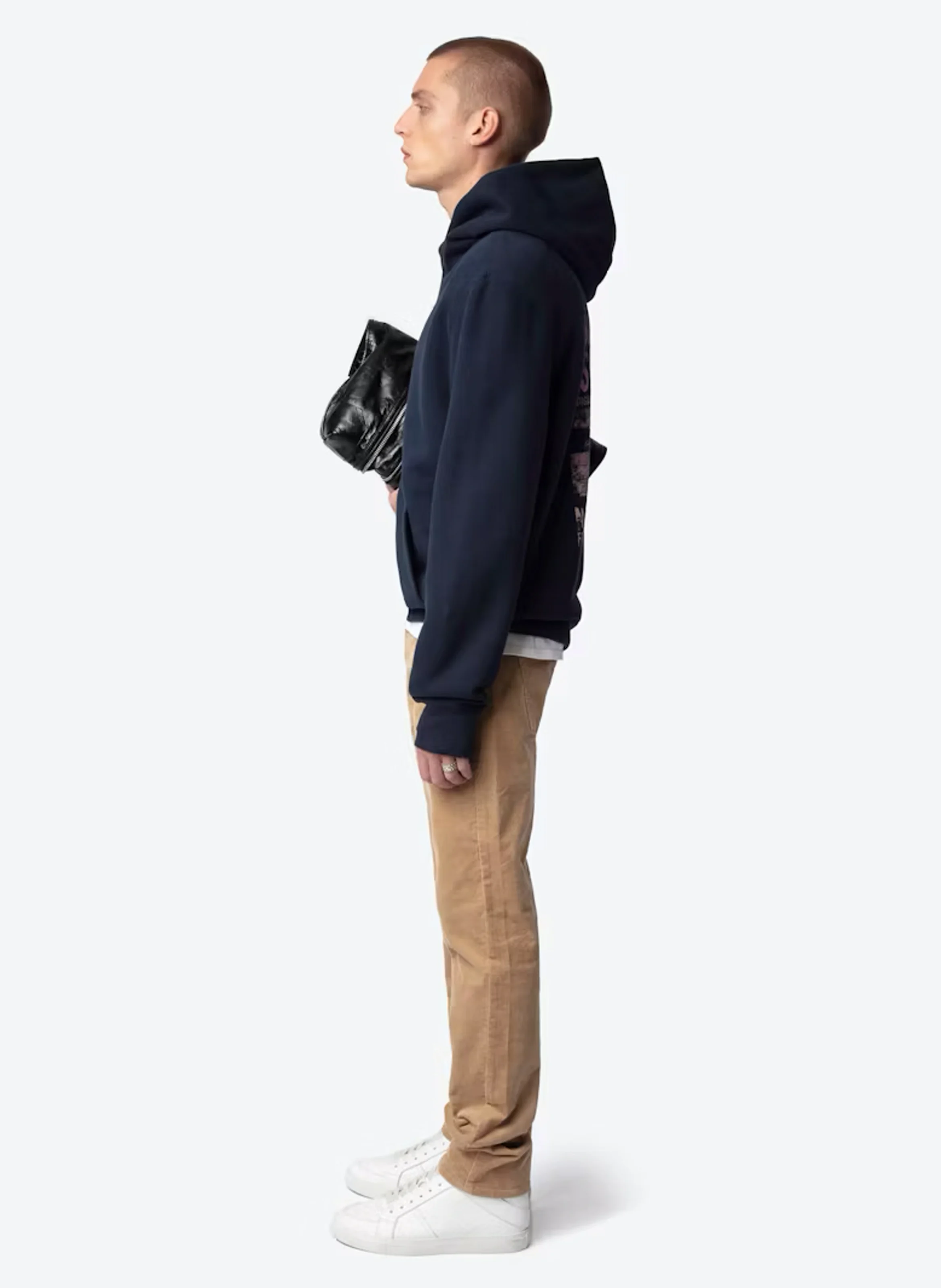SANCHI - Sweat oversize en coton bio mélangé | Bleu