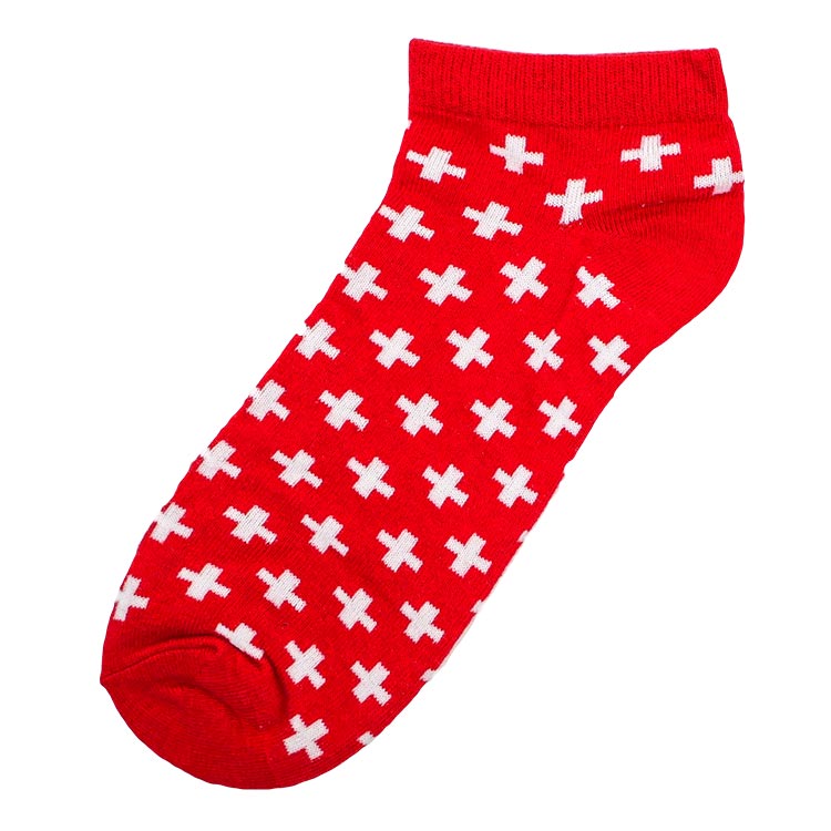 3er Set Sneaker Socks Red Set von 3 Paar Socken