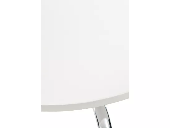 Lot de 2 Chaise de conférence - Bois - Blanc - DIEGO