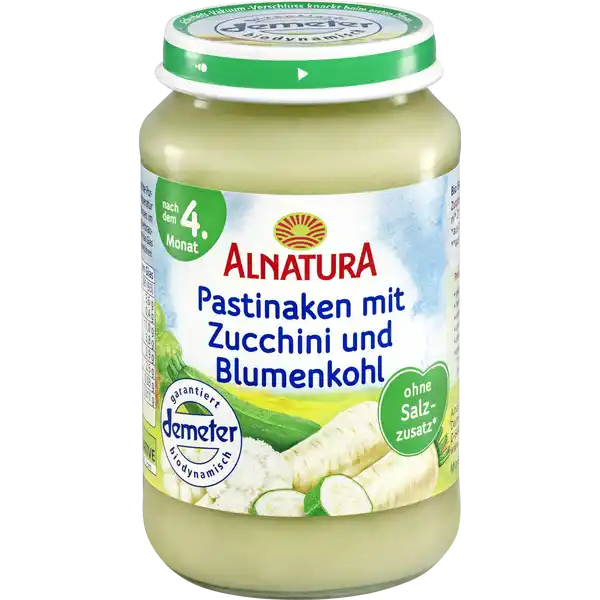 Bio Pastinake mit Zucchini & Blumenkohl