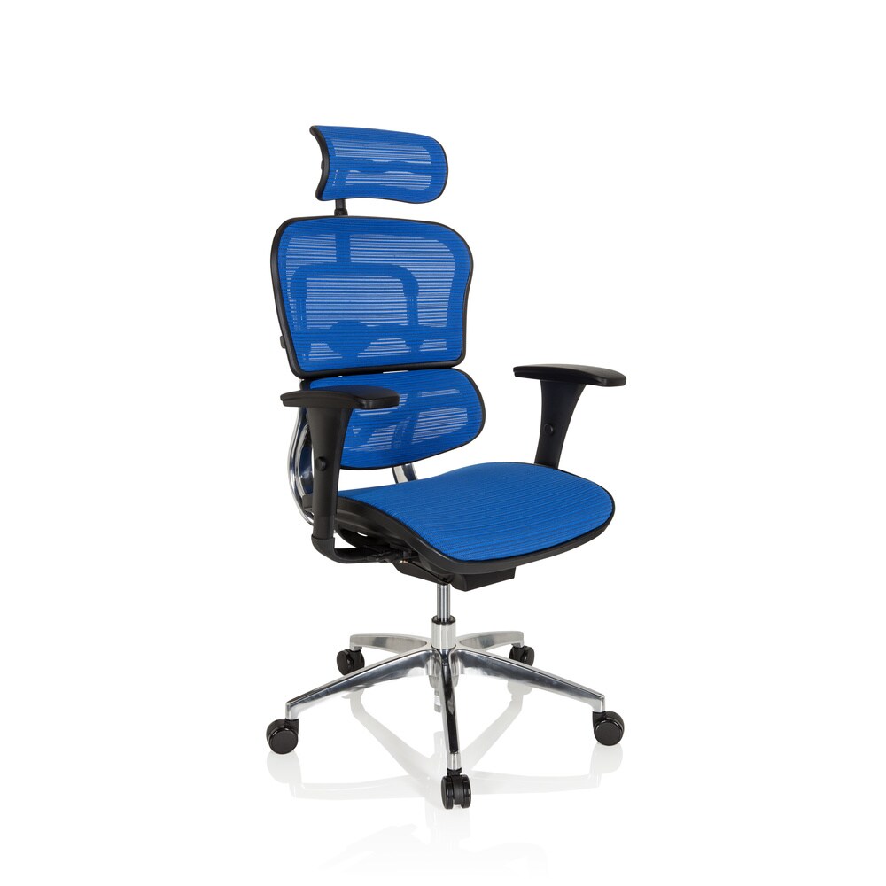 Luxus Chefsessel ERGOHUMAN EDITION Netzstoff mit Armlehnen (höhenverstellbar) hjh OFFICE