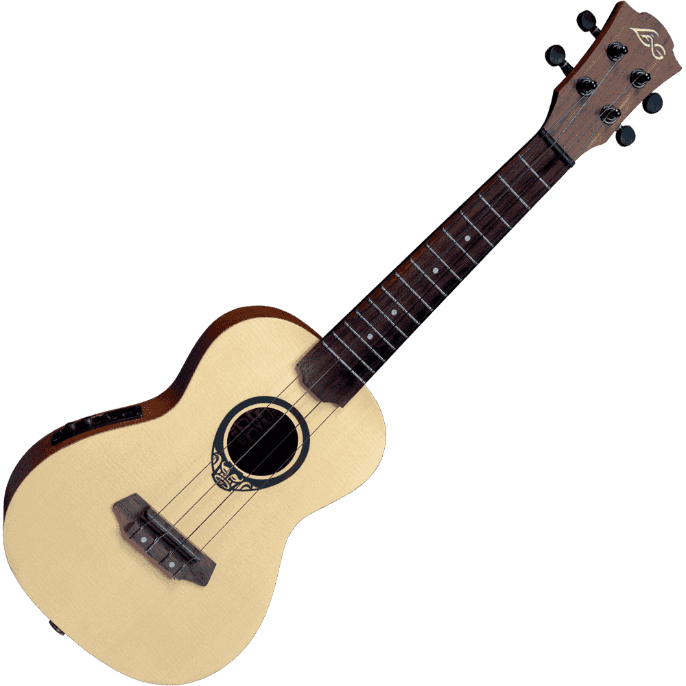 LAG Guitars Tiki Uku 150 TKU150CE elektrisch-akoestische thinline concert ukelele met gigbag