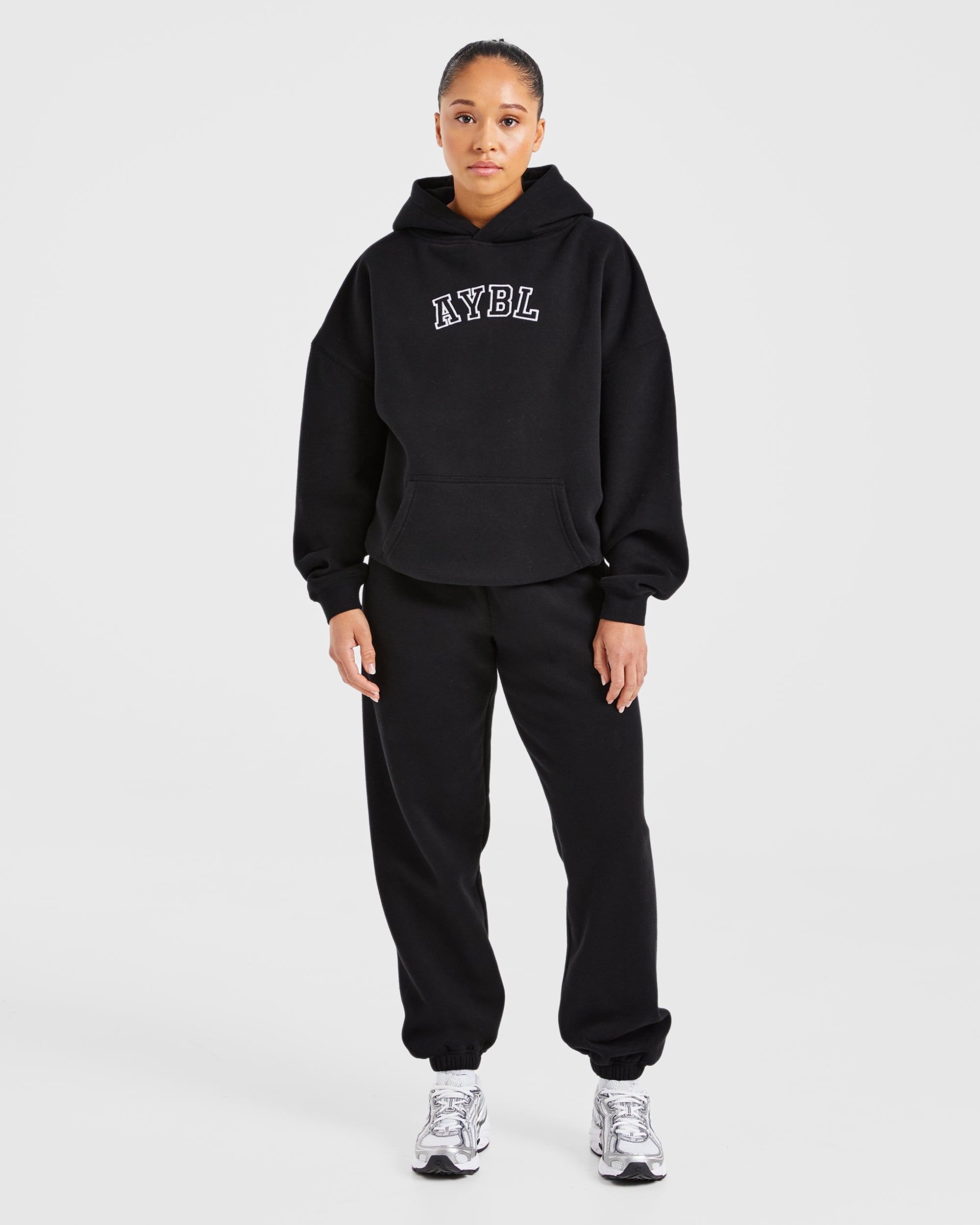 Varsity Embroidered Oversized Hoodie