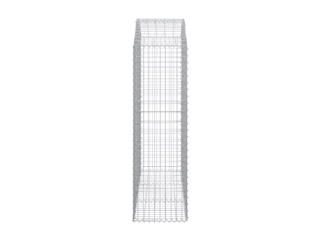 Panier de gabions arqué 150x50x160/180 cm Fer galvanisé