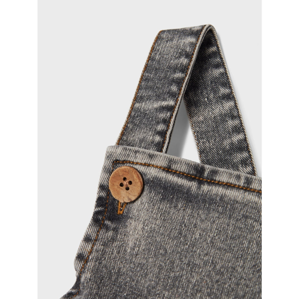 Køb Lil'Atelier Light Grey Denim Tems Loose Denim Overalls