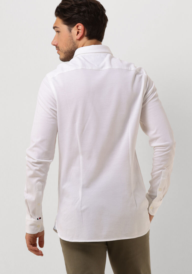 TOMMY HILFIGER witte tommy hilfiger klassiek overhemd 1985 knitted sf shirt
