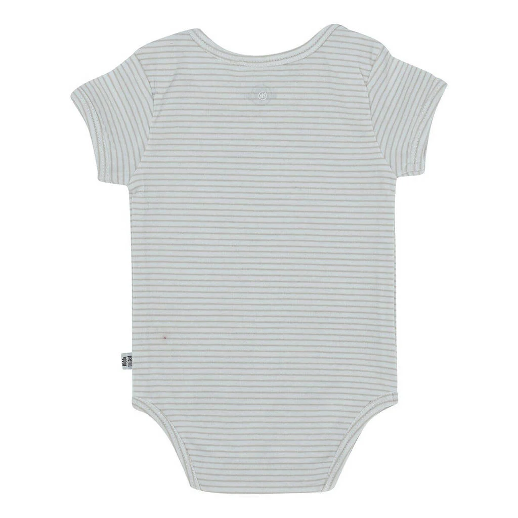 Born by Kiddo United gestreepte newborn romper zand