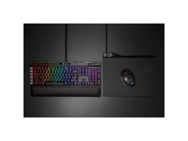 CORSAIR Gaming DARK CORE RGB PRO SE - Mus - optisk - 8 knapper - trådløs, kablet - USB, 2.4 GHz, Bluetooth 4.2 LE - sort
