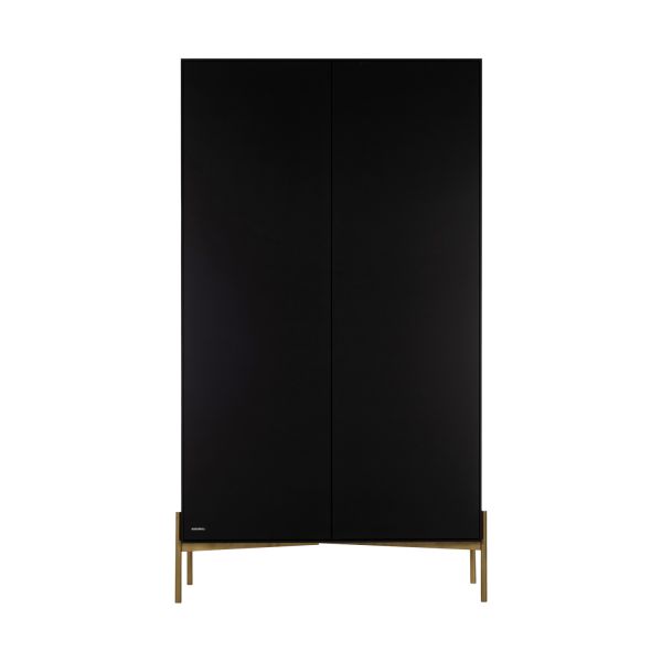 Kidsmill Boutique Kledingkast 2-Deurs Zwart / Brass