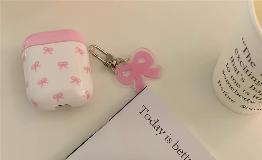 Capritz - Bow AirPods / Pro oortelefoonhoesje huid / bedel / set