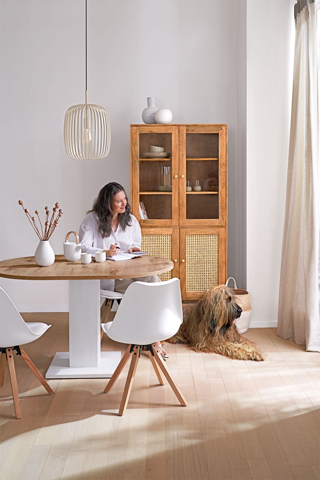 Esstisch Tapas Pino Aurelio/Viking Oak Ø 90-130 cm