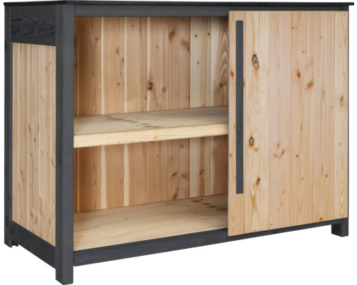 Tuinkast/buitenkeuken Konsta type 603 Douglasspar hoekmodule, deur rechts, 120 x 58 x 92 cm, naturel