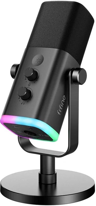 FIFINE Ampligame AM8 - USB/XLR Dynamische Microfoon - Met Touch-Mute-Knop - Voor PC PS5/4 Mixer