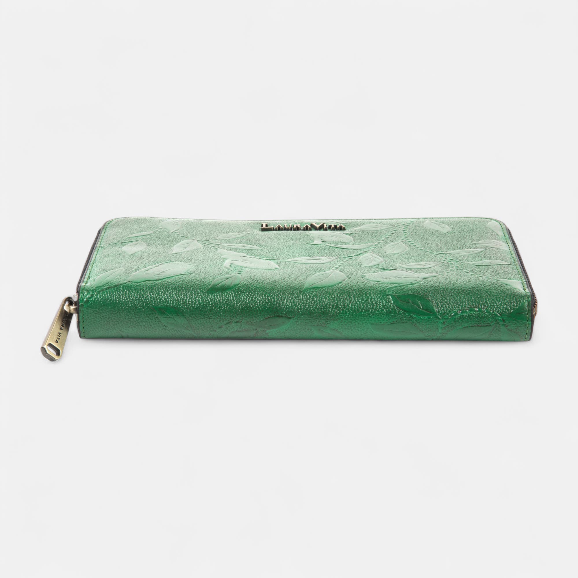 Petite maroquinerie en cuir vert