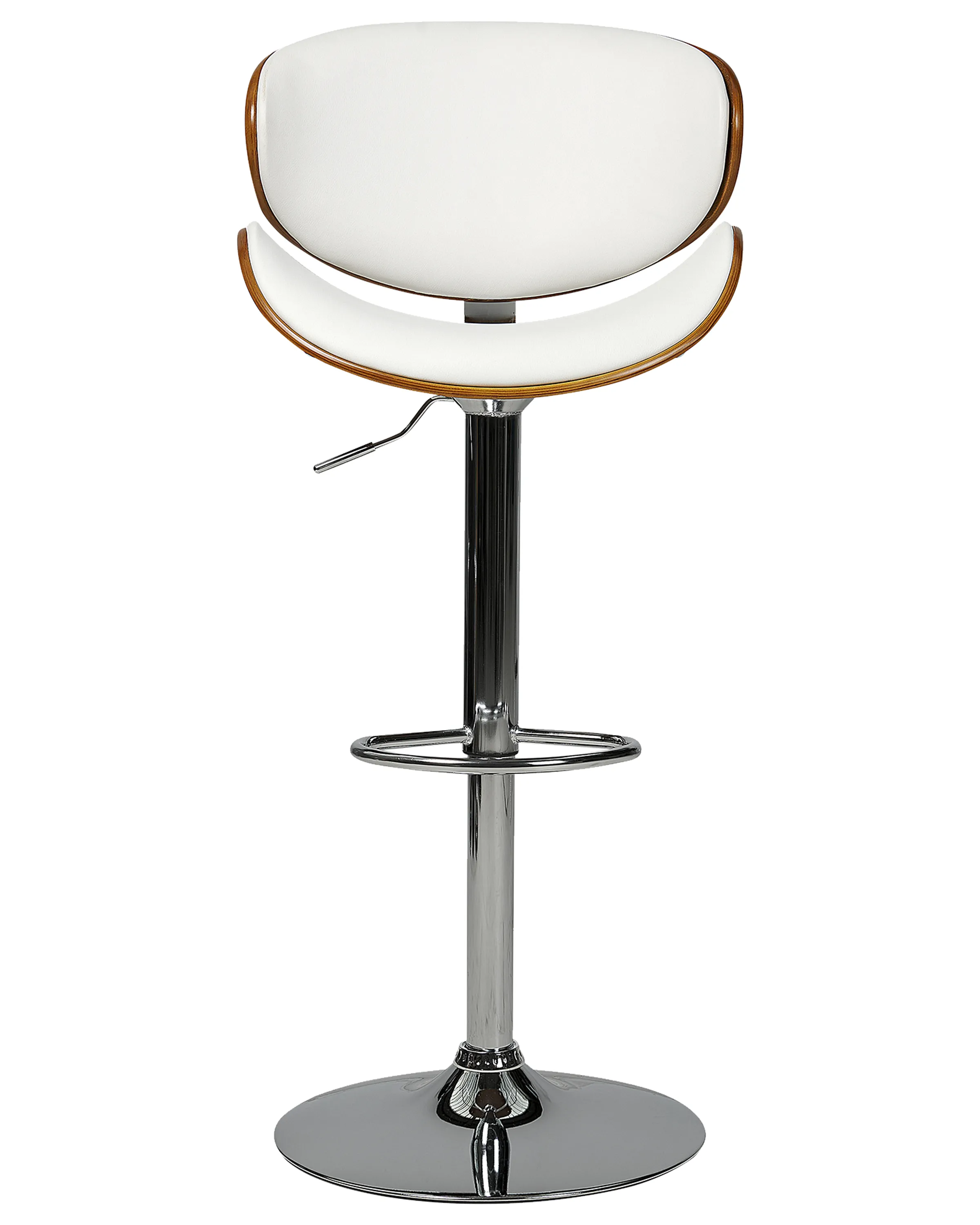 Set van 2 barstoelen ROTTERDAM Kunstleer draaibaar Wit