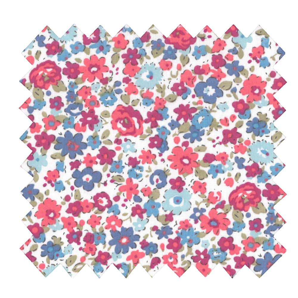 Coupon Tissu 1 M Ex2411 Jardin Jean Corail