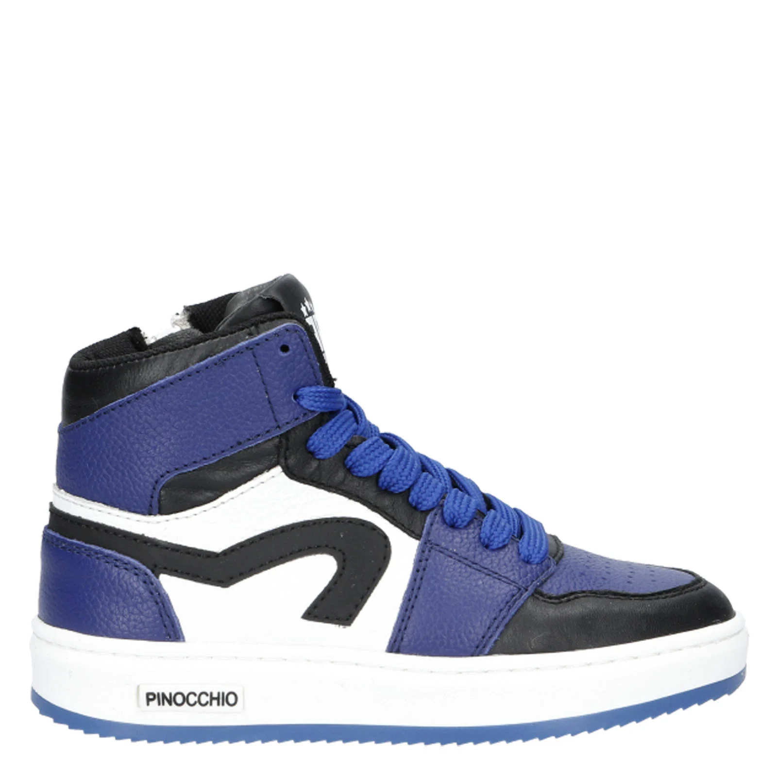 Pinocchio leren sneakers blauw/zwart