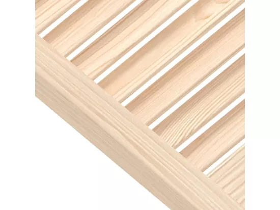 Portes d'armoire à persiennes 4 pcs 61,5x59,4 cm pin massif