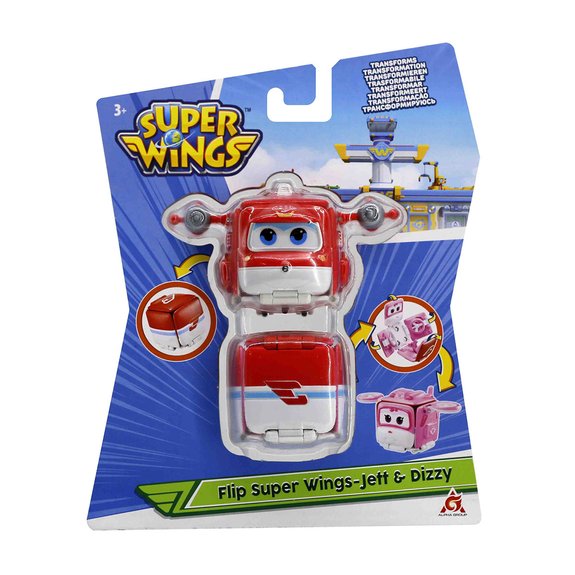 Super Wings - Figurine FLIP SURPRISE Jett & Dizzy
