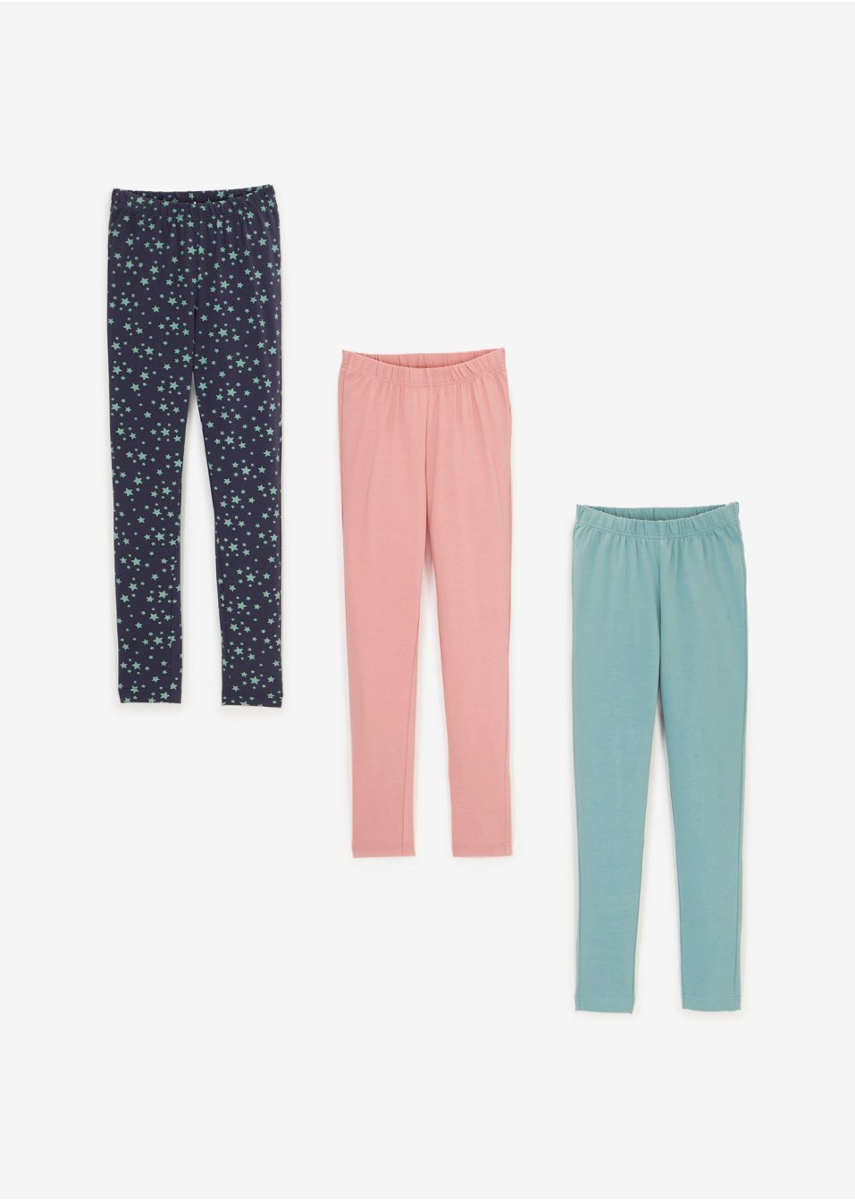 Lot de 3 leggings fille avec coton