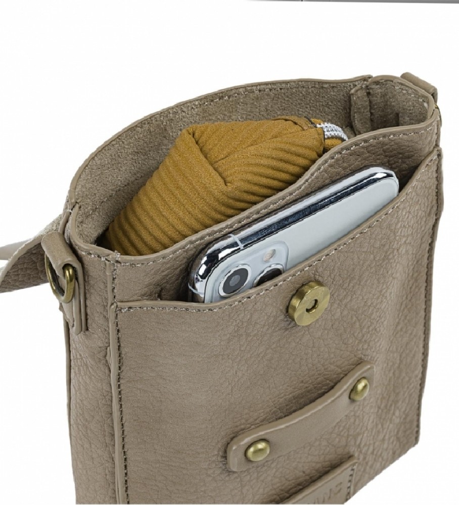 Bolsa de ombro Lois Calgary bege - 12,5 x 17 x 2 cm