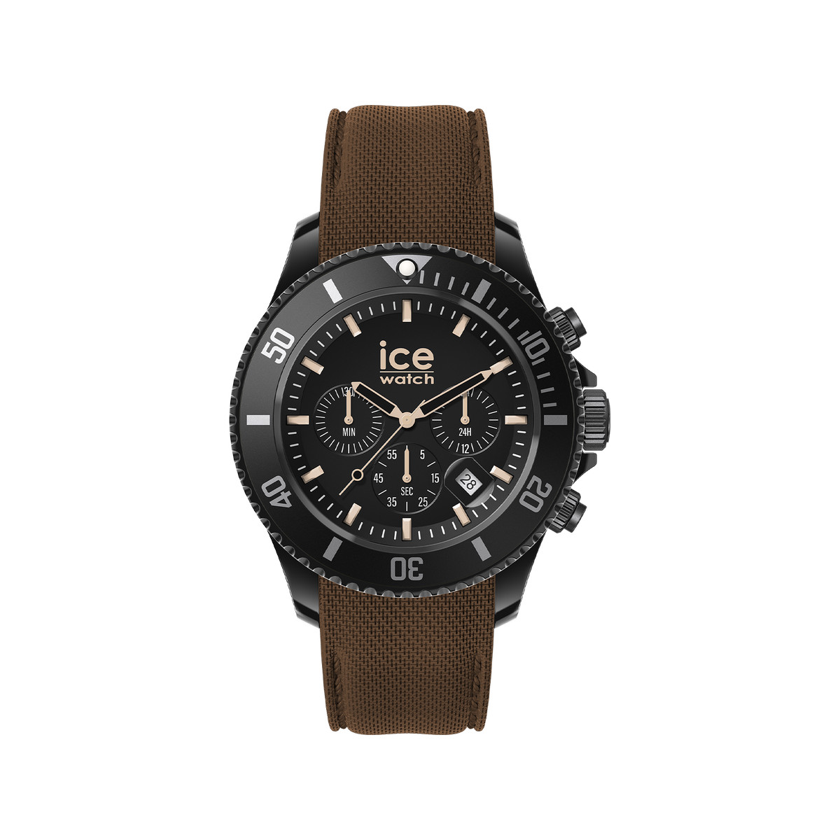 Montre ICE WATCH homme chronographe plastique bracelet caoutchouc noir