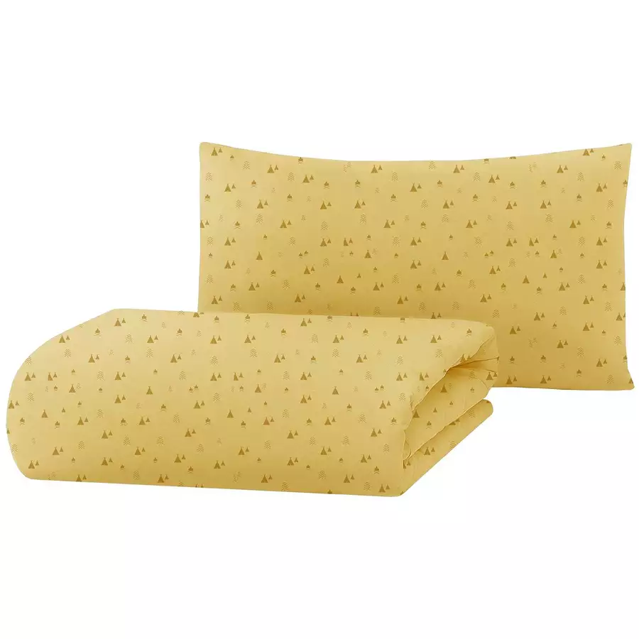 hibboux® Bettwäsche-Set Camper Duvet Cover - Green Yellow