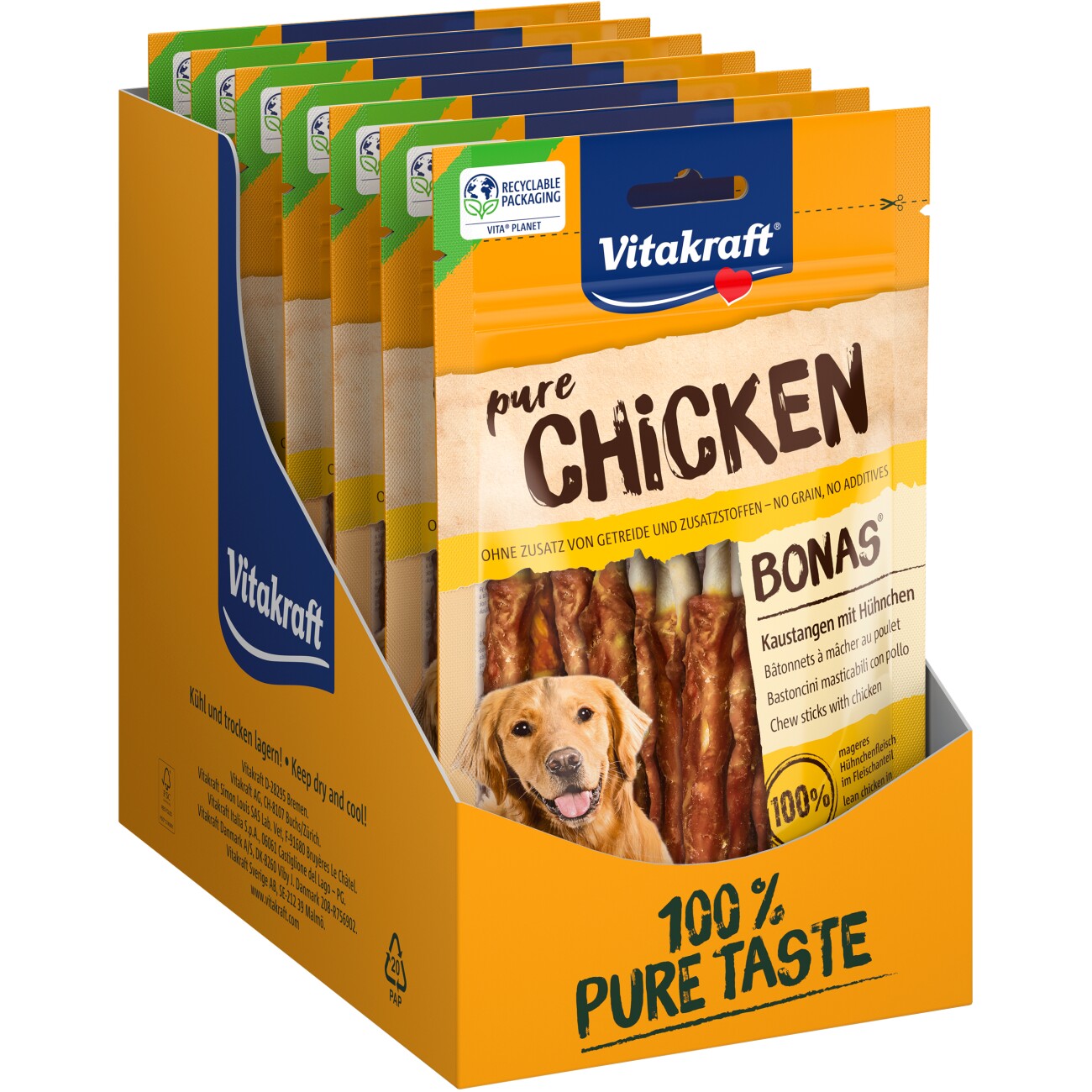 Vitakraft Bonas Kaustangen mit Huhn 3x80 g