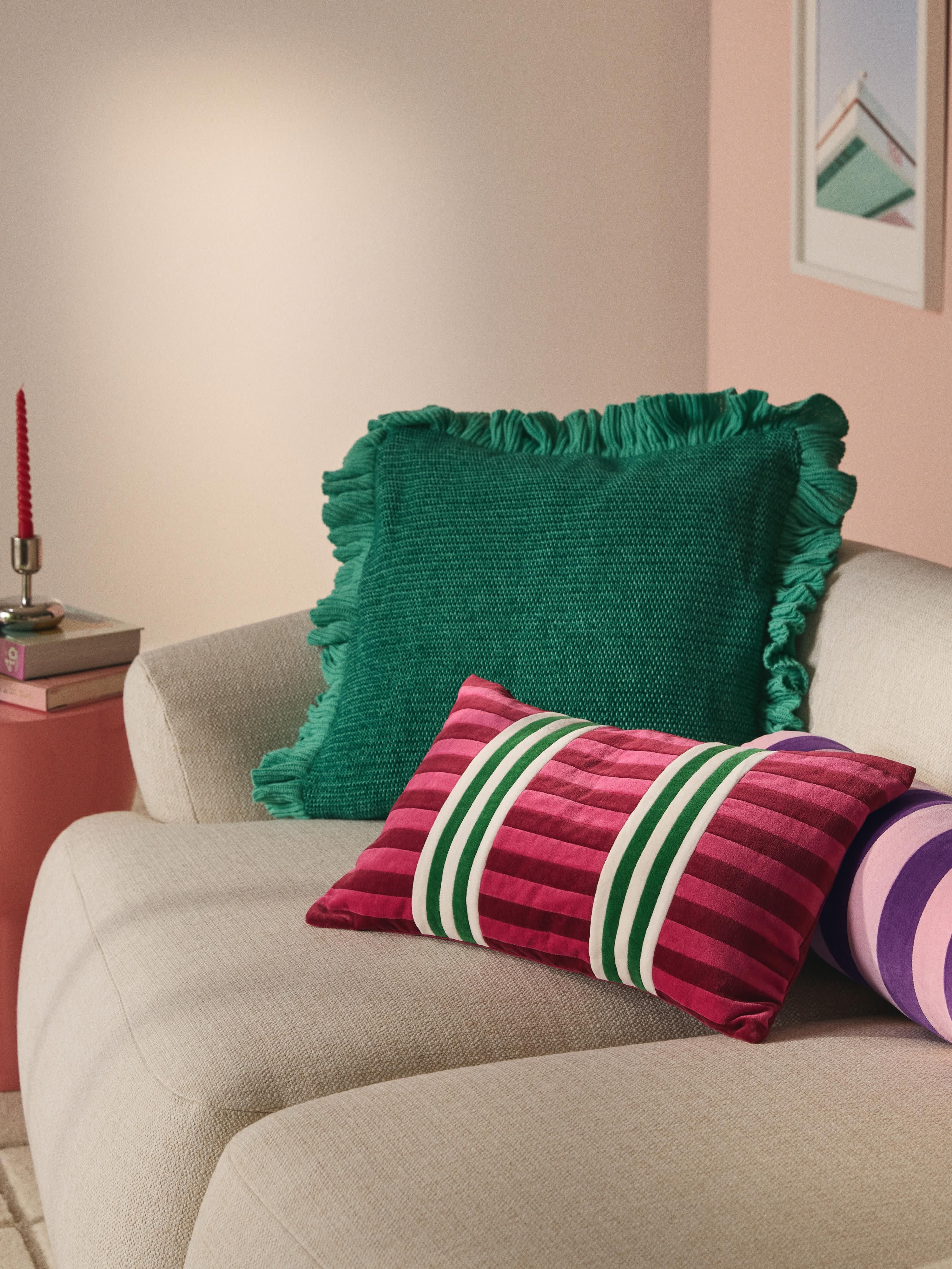 Patchwork kussensloop Tete van fluweel