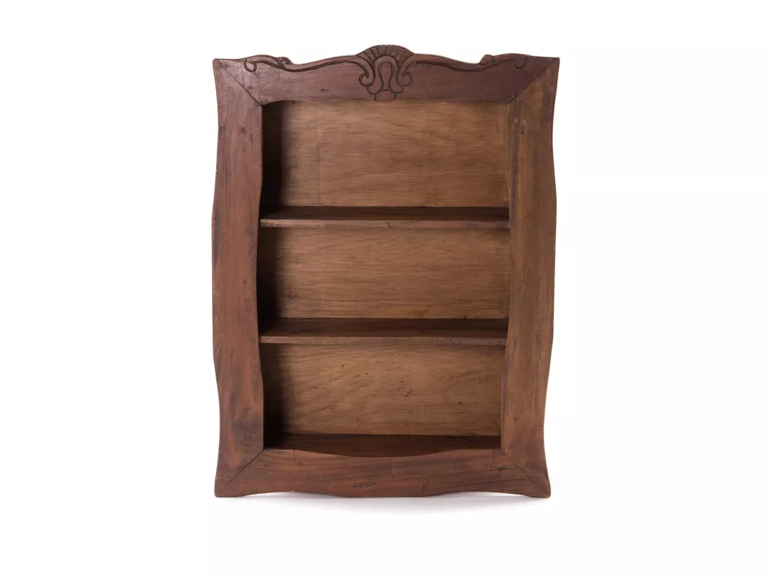 ÉTAGÈRE MURALE Clea 80 Bois de mahogany, 3 niveaux marron foncé