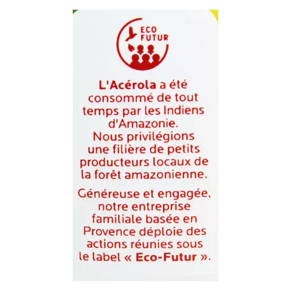 Fitoform l'Acérola Bio sans Sucres Ajoutés 60 comprimés à croquer
