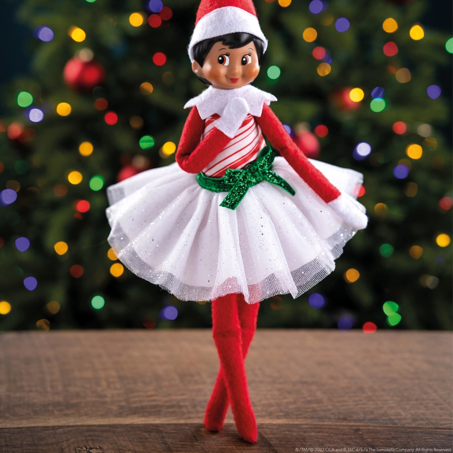 Elf on the Shelf The Elf on the Shelf® Elf Outfit - Weißes Glitzerkleid Mehrfarbig