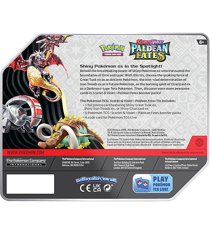 Pok?mon Samlekort - Scarlet & Violet - Paldean Fates Tin - Shiny