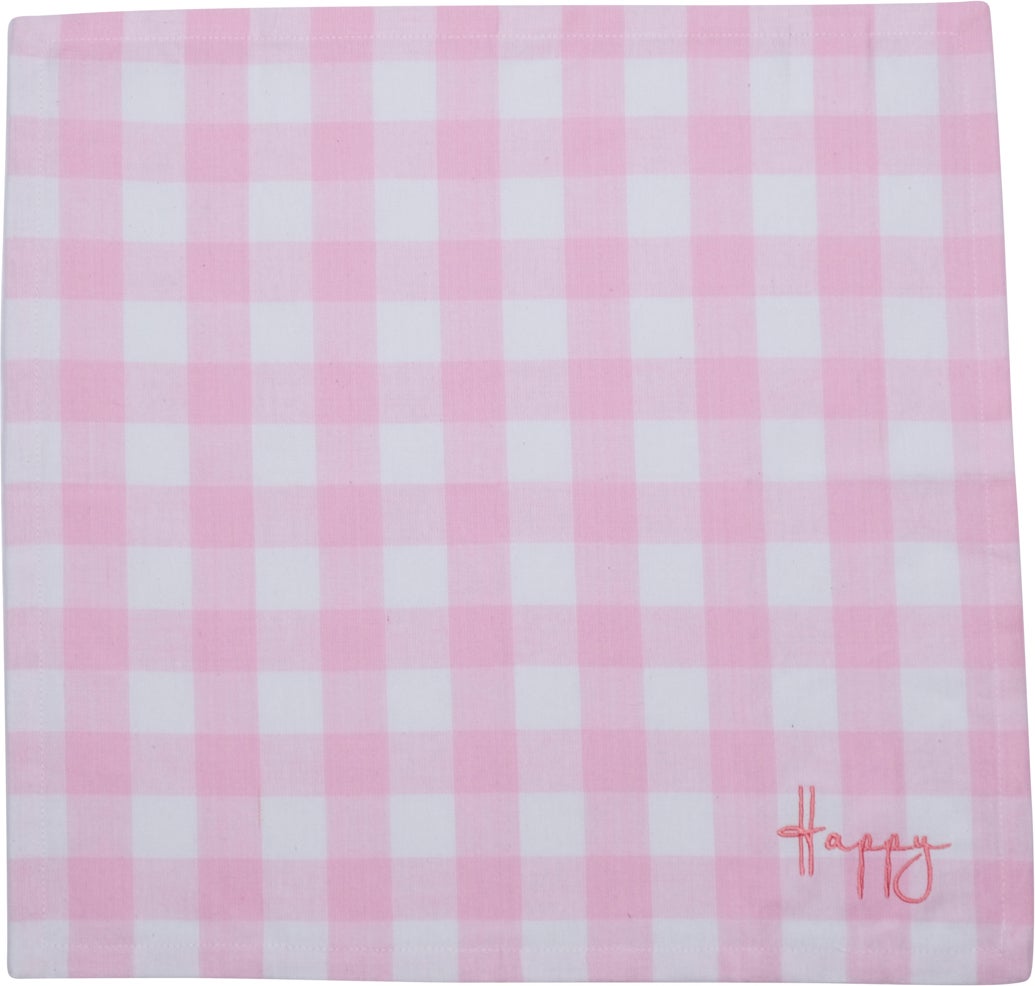 Linen & More placemats en servetten Ollie roze 8 delige-set
