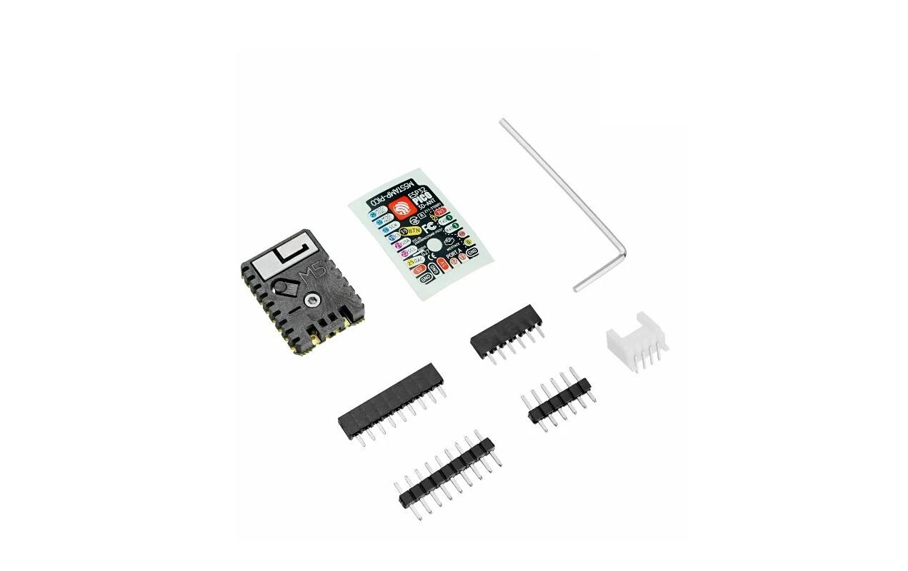 Entwicklerboard M5Stamp Pico Mate mit Pin HeadersUltra kompaktes Entwicklerboard mit Xtensa 32-Bit LX6 Prozessor