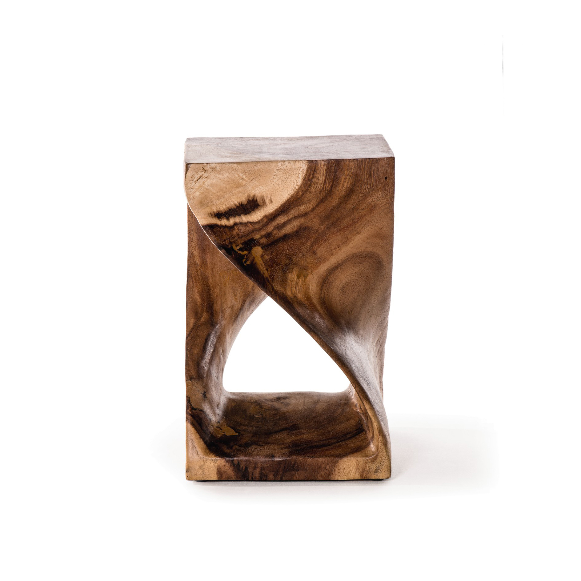 Hocker 'Twist', Suarholz, H 51cm, B 28 cm, T 28 cm von fischer's lagerhaus
