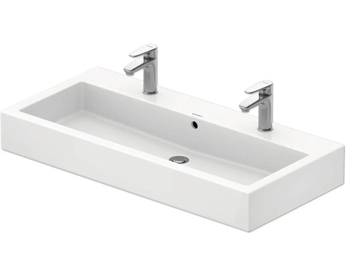 DURAVIT dubbele wastafel Vero 100 x 47 cm glanzend wit 454100026