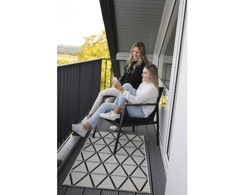 Pertura Triton antraciet aluminium leuningset voor vloermontage, 26x26 cm