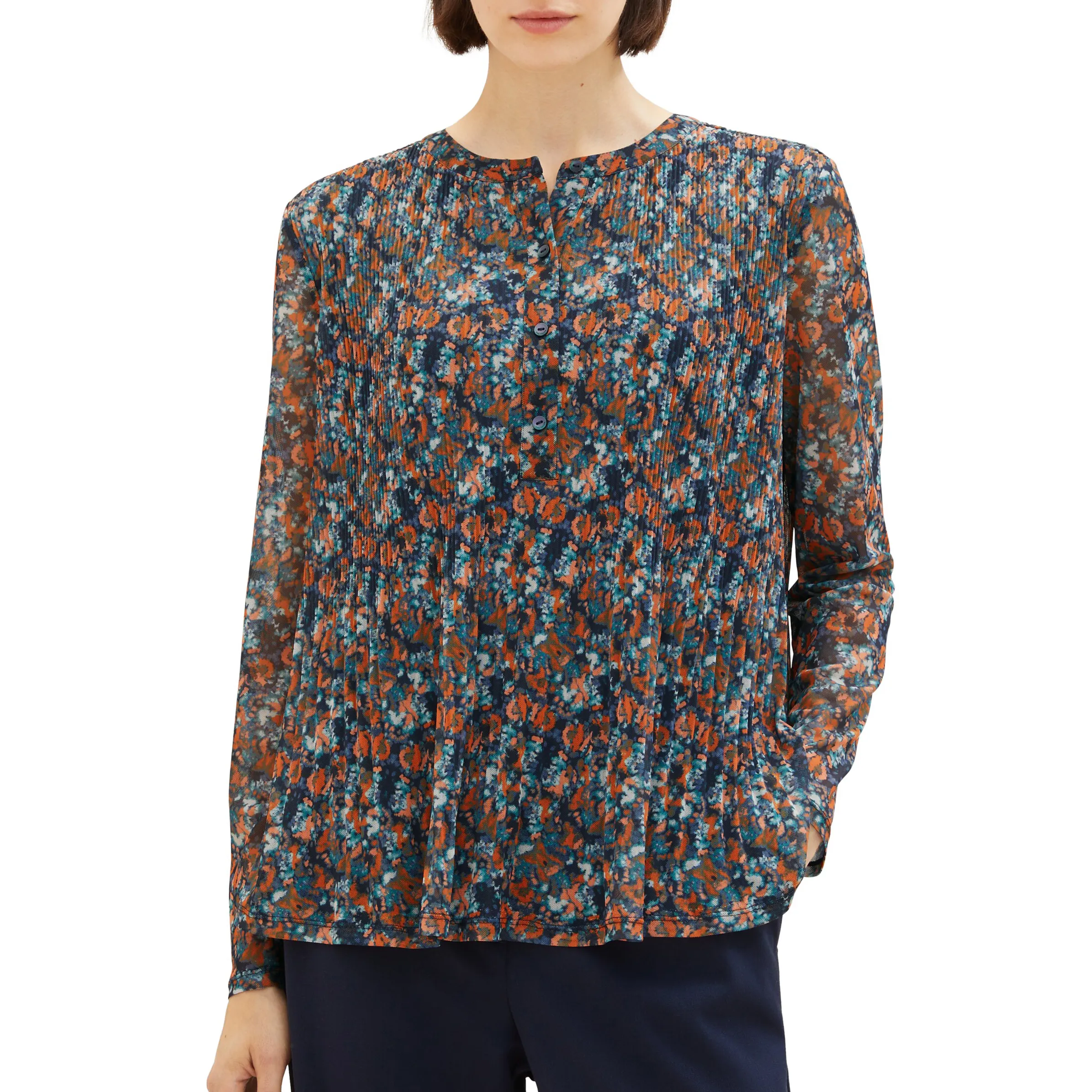 Damen Blusenshirt mit Plissee