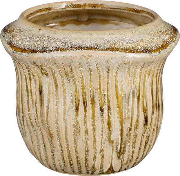 Mica Decorations bloempot Catona beige D 13 H 10,5 cm