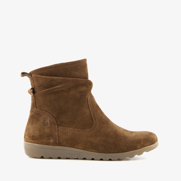 Hush Puppies gevoerde suede dames enkellaarsjes