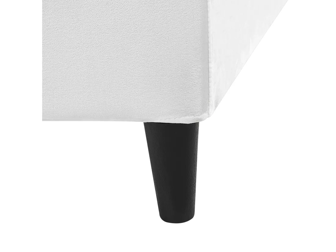 Revêtement de cadre de lit Velours FITOU 180 x 200 cm Blanc